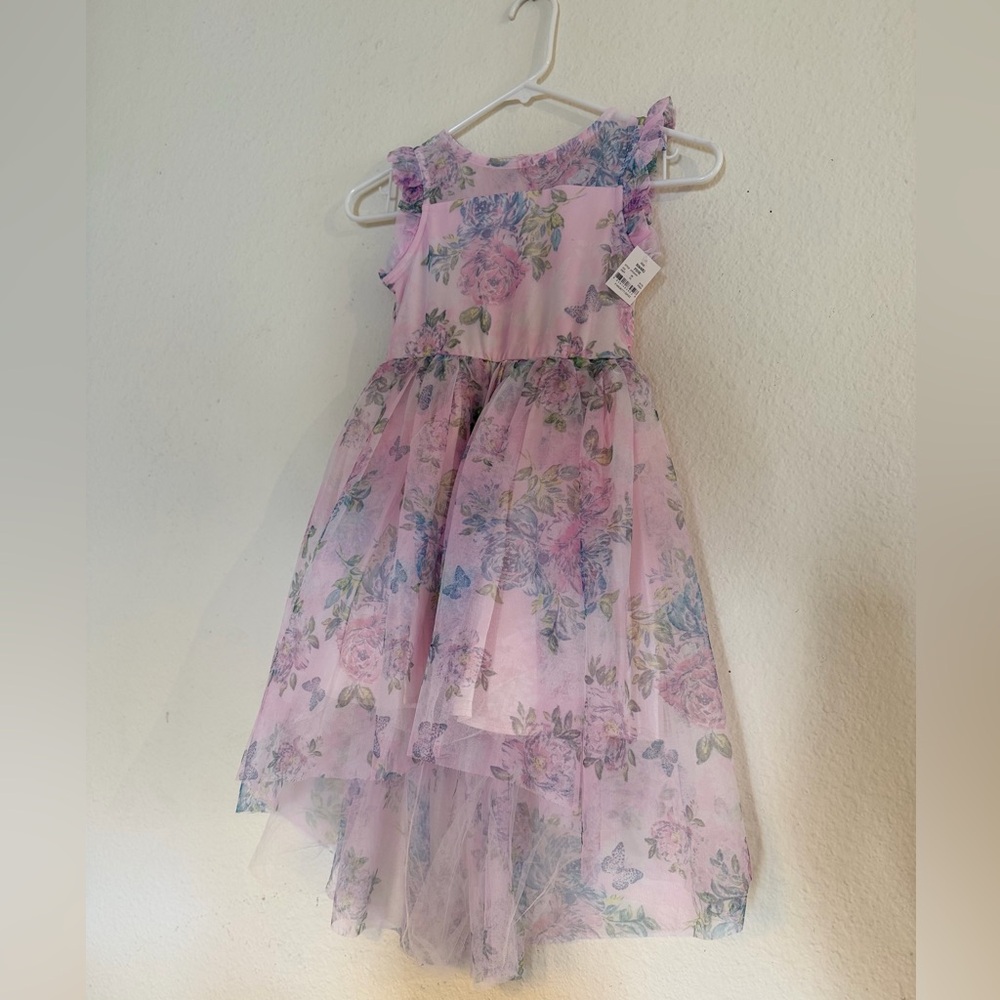 Zenzi Pink Floral Kids Formal Dress